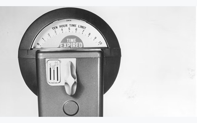 Ten-hour mechanical parking meter housing, 1960s