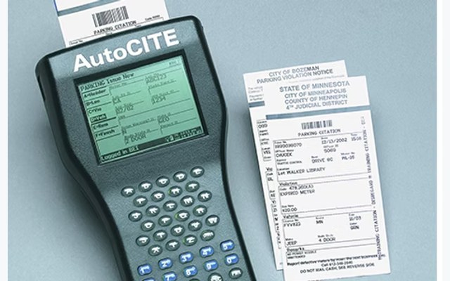 AutoCITE handheld citation device with printed ticket